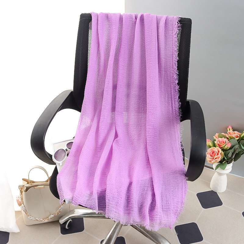 G245 Hidżab z miękkiego i oddychającego woalu