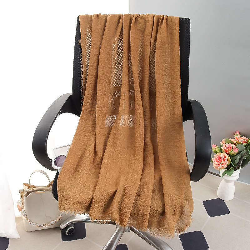 G245 Hidżab z miękkiego i oddychającego woalu