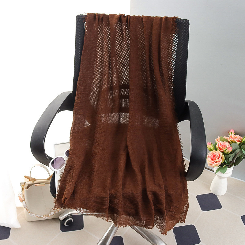 G245 Hidżab z miękkiego i oddychającego woalu