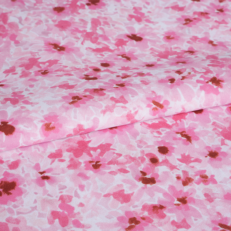 Tkanina 75D/18T w brudny, mglisty kwiatowy nadruk