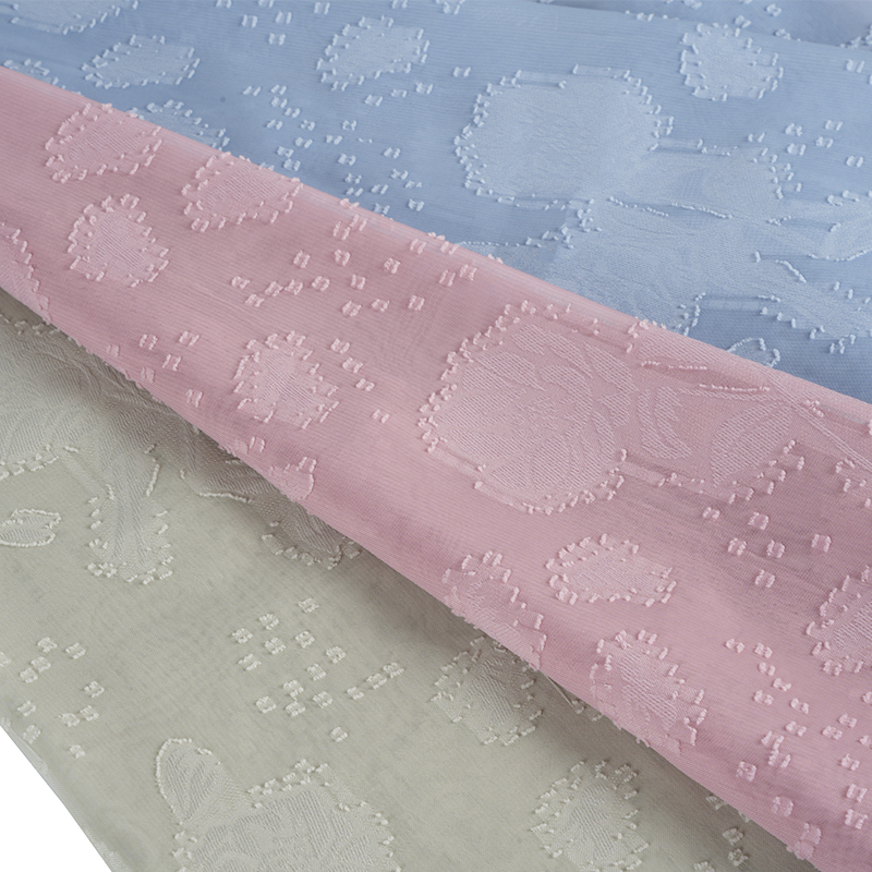 Tkanina Uragiri z jedwabiu o niskiej gęstości, 75d, z podwójną główką i kwiatem ciętym