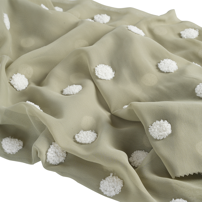 Płaski szyfon 75d/18t z haftem ręcznikowym