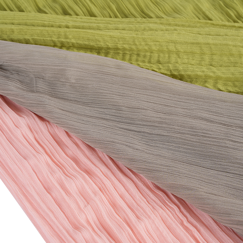 Tkaniny plisowane z szyfonu krepy 75d