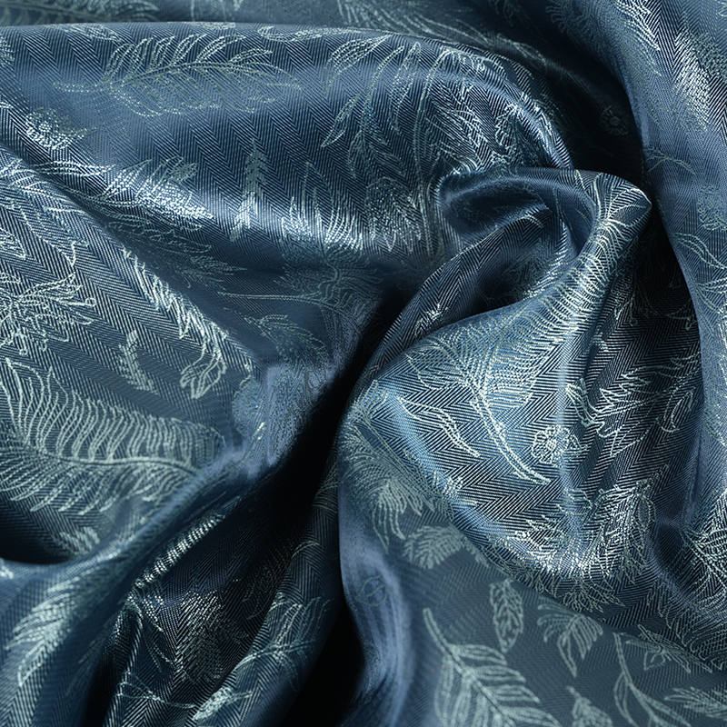 Żakard z poliestru w kolorze sekwoi