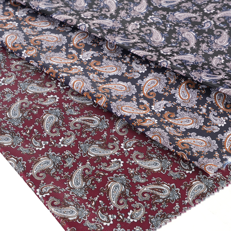 Tkanina poliestrowa imitująca sztuczny jedwab Loquat z nadrukiem kwiatowym