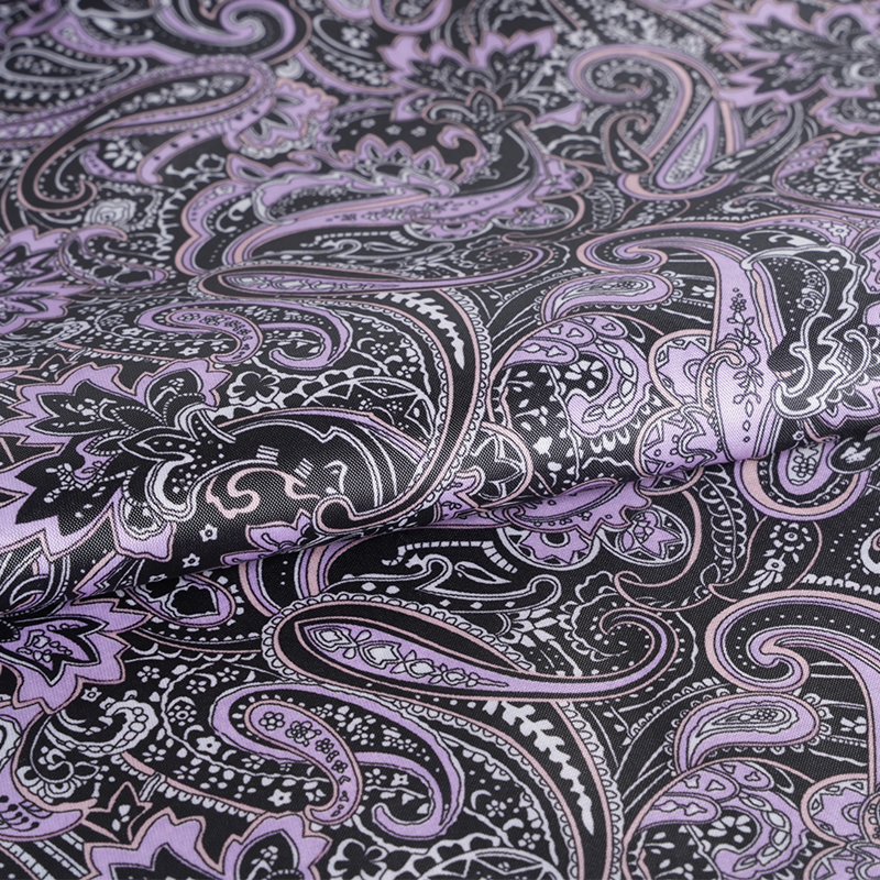 Tkanina z nadrukiem liści sosny, tafta poliestrowa 190T