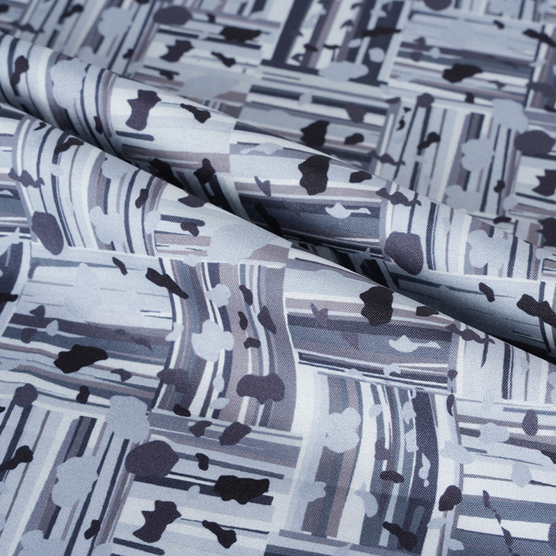 100D * 40S Chłodna jedwabna bawełniana abstrakcyjna tkanina do druku cyfrowego z blokami pozytywnymi i negatywnymi