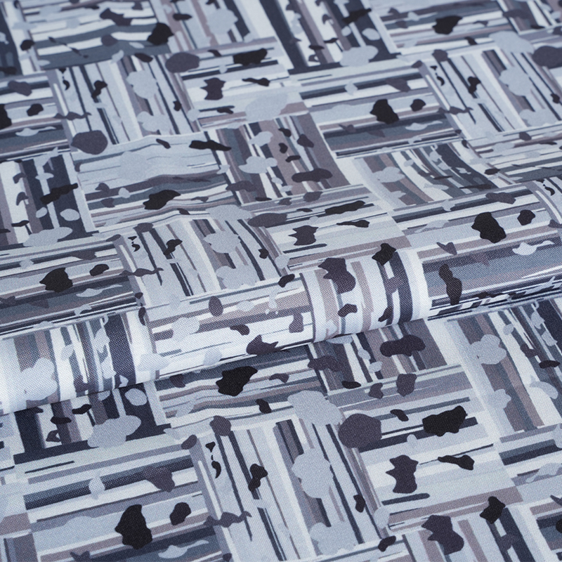 100D * 40S Chłodna jedwabna bawełniana abstrakcyjna tkanina do druku cyfrowego z blokami pozytywnymi i negatywnymi